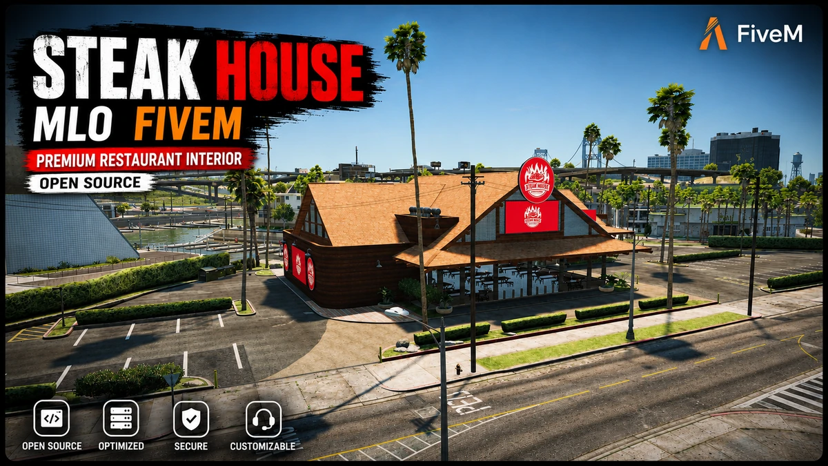 Steak House MLO FiveM | Premium Restaurant Interior | Open Source